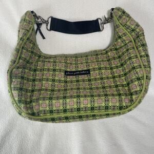 Petunia Pickle Bottom Diaper Bag Green Pink Touring Hobo Tote With Changing Pad!